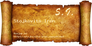 Stojkovits Irén névjegykártya